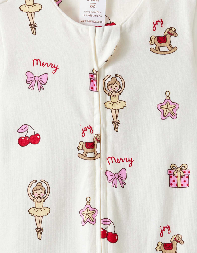 Cotton On Kids - Growie Short Sleeve Zip Romper