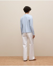 Trenery - Bamboo Viscose Blend Jacket in Soft Blue