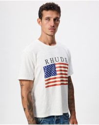 RHUDE - USA Flag Slub Tee