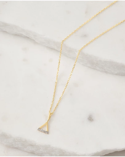 Luna Rae - Solid Gold - Fire Element Diamond Necklace