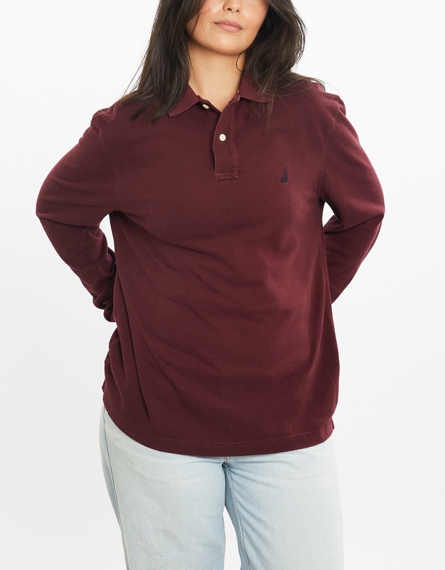 Vintage by The Real Deal - Pre Loved - Vintage Nautica Long Sleeve Polo Shirt