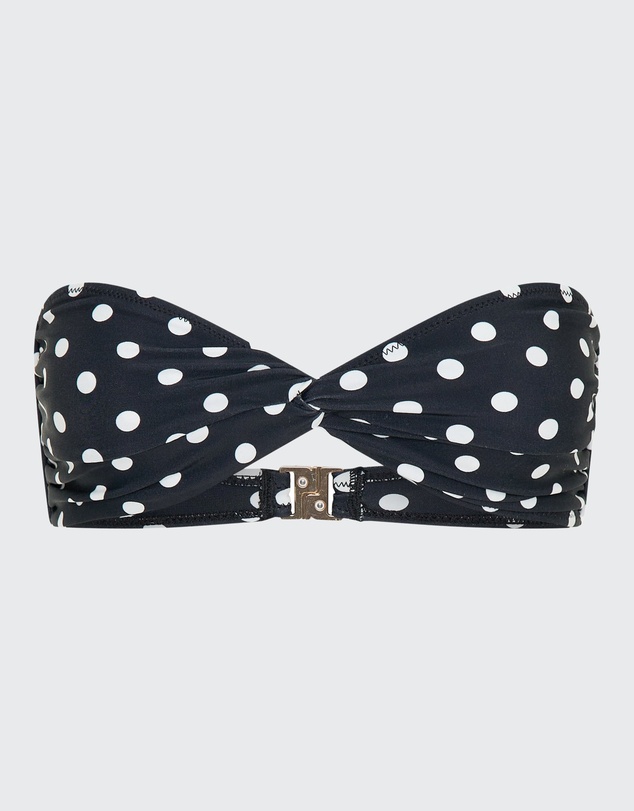 Vacay Swimwear - Positano Top Black Polka