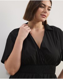 Atmos&Here Curvy - Ines Shirring Waist Midi Dress