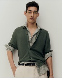Country Road - Short Sleeve Cotton Linen Knit Shirt