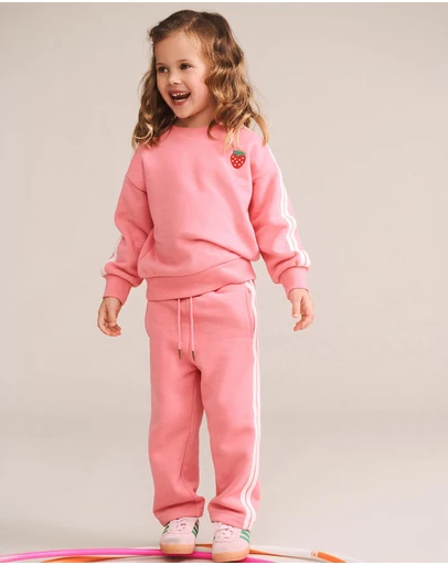 Huxbaby - Strawberry Embroidered Sweatshirt - Babies-Teens
