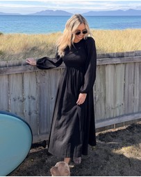 Esther & Co - Iolana Dress - Black Long Sleeve