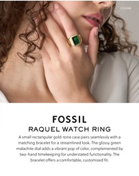 Fossil - Raquel Watch Ring Gold Analogue