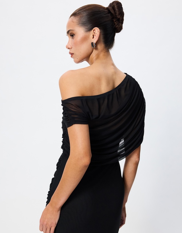 Tussah - Eleanor Mesh Off The Shoulder Maxi Dress