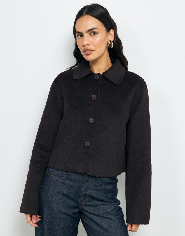 AERE - Lola Double Faced Wool Blend Coat