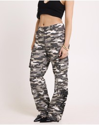 Neon Hart - Camo Cargo Pants