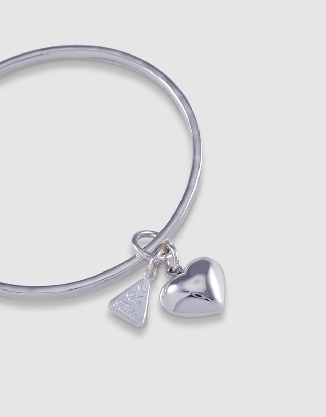 Von Treskow - Flat Edged Bangle With Puffy Heart