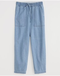 Seasalt - Seasalt Cornwall Blue Sholl Denim-Linen Joggers