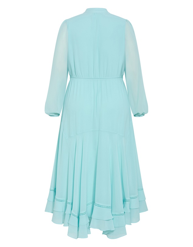 City Chic - Plus size Yasmin Long Sleeve Maxi Dress - seafoam