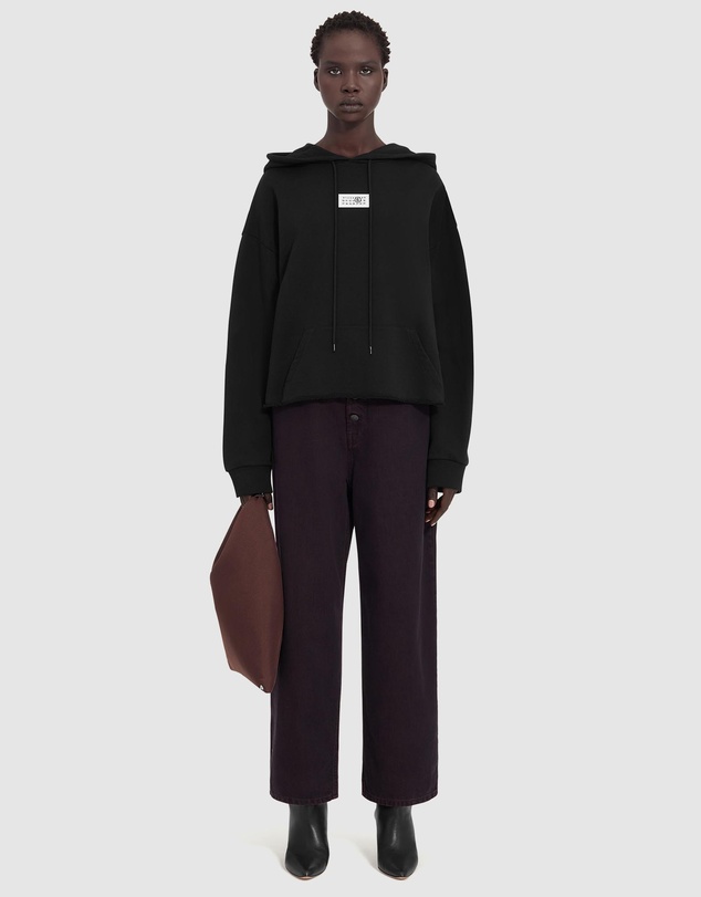 MM6 Maison Margiela - Brand Patch Hooded Sweatshirt