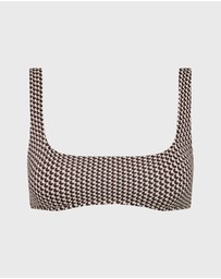 BONDI BORN - Aria Bikini Top - Mocha Dot (Embodee™)