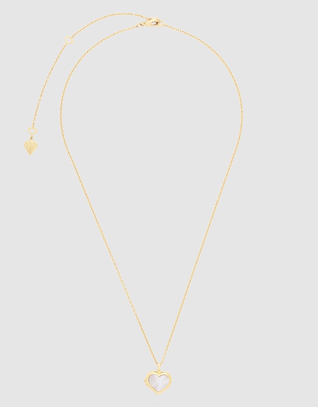 Wanderlust + Co - Heart Pearl Locket Necklace