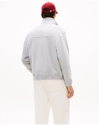Tommy Hilfiger - Colour-Blocked Collar Terry Half-Zip Jumper