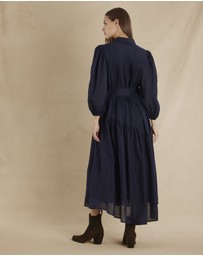 Amelius - Poeta Ramie Pintuck Belted Dress