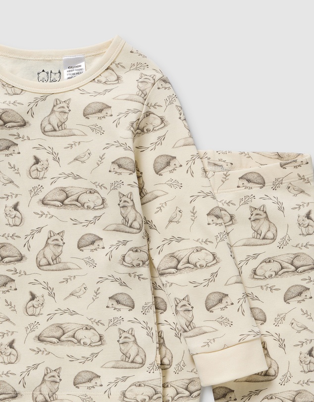 Wilson & Frenchy - Foxglove Forest Organic Long Sleeved Pyjamas - Babies-Kids