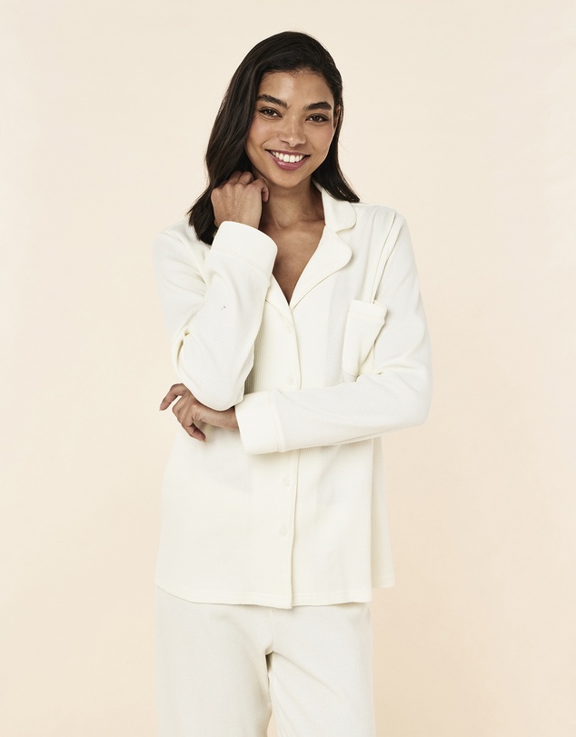 Papinelle - Claire Soft Cotton Waffle Full Length PJ Set