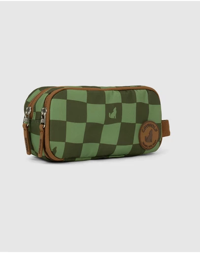 Crywolf - FABLE PENCIL CASE Green Check