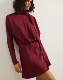 Atmos&Here - Dani Scarf Satin Mini Dress