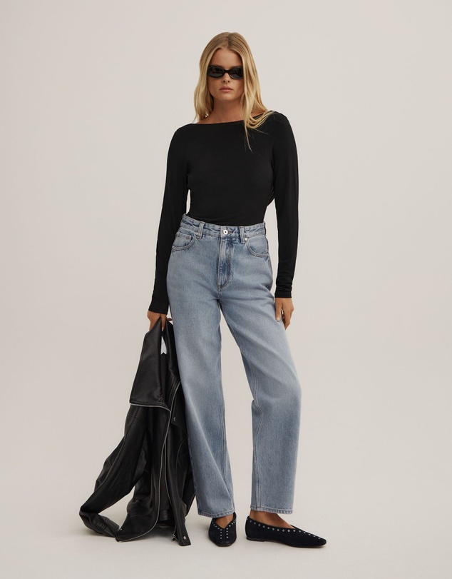 Witchery - Draped Back Long Sleeve Top