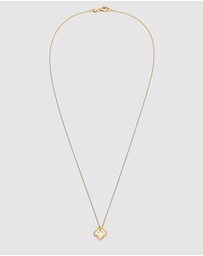 Elli Jewelry - Necklace Crystal Cloverleaf 925 Sterling Silver Gold-Plated