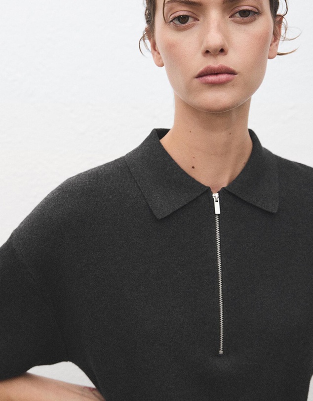 M.N.G - Knitted Dress With Polo Neck
