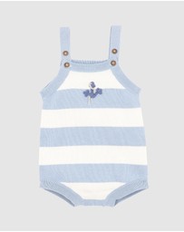 Bebe by Minihaha - Axel Organic Stripe Knitted Bodysuit - Babies