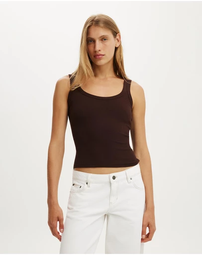 Cotton On - Blake Rib Scoop Tank