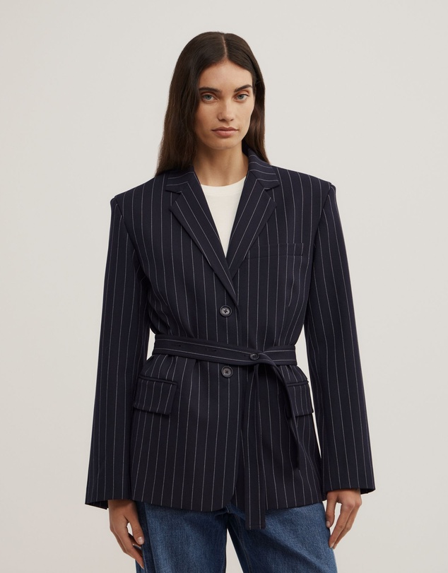 Witchery - Belted Pinstripe Blazer