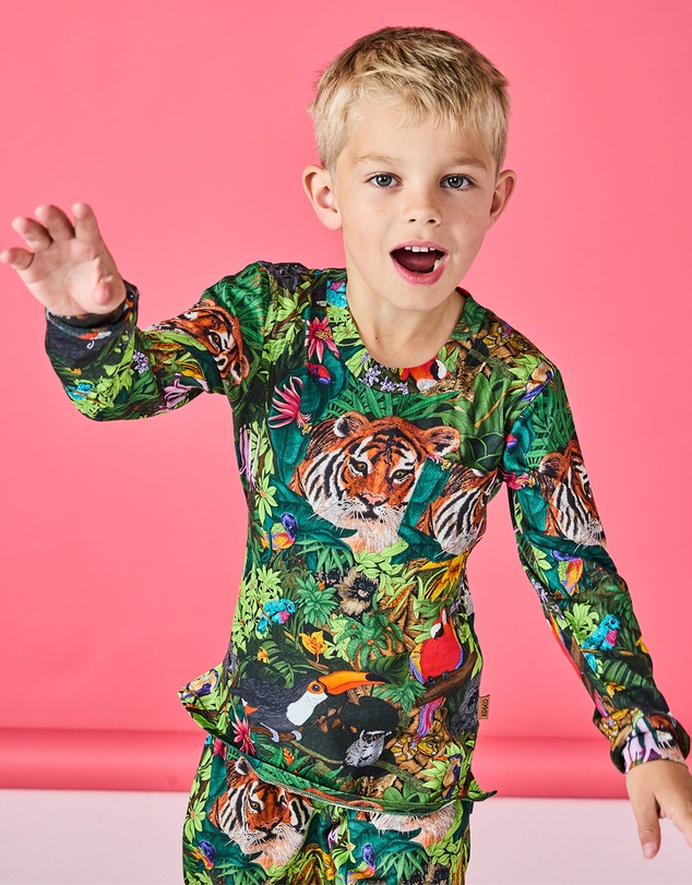 Kip&Co - Jungle Life Organic Cotton LS Top Pants Pyjama Set - Kids-Teens