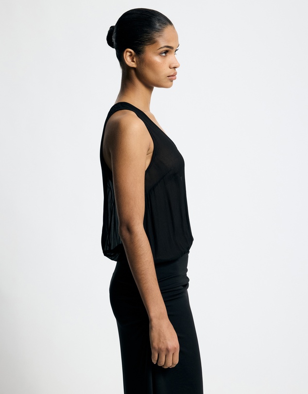Lover - Kit Jersey And Georgette Racer-Back Maxi Dress