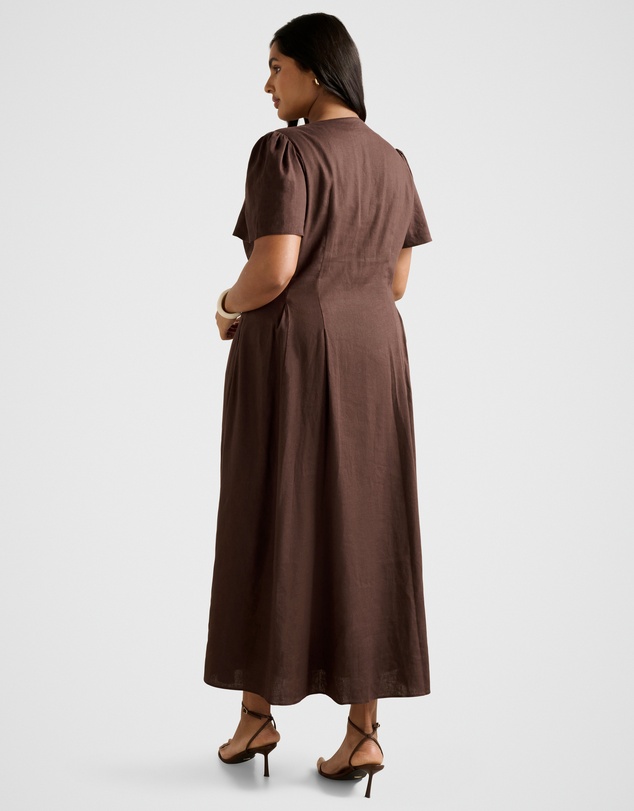 Forever New Curve - Sanna Curve V Neck Short Sleeves Midi Dress