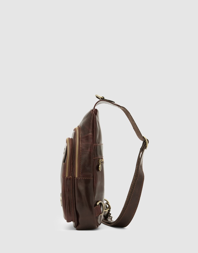 Republic of Florence - Valerio Brown Leather Sling Bag