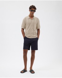 AERE - Silk Blend Textured Stripe Knit Shirt