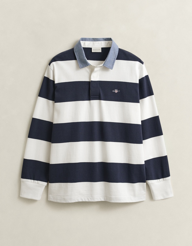 Gant - Chambray Collar Striped Heavy Rugger