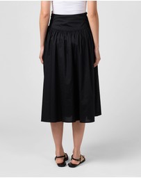 MVN - Tie Side Midi Skirt