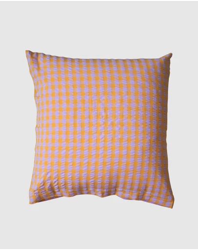 Mosey Me - Kumquat Bloom Seersucker Euro Pillowcase Set