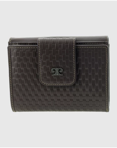 Pierre Cardin - Woven Leather Bi-Fold Wallet with RFID