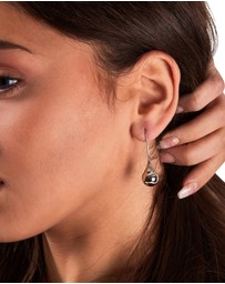 Pastiche - Silver Ball Drop Earrings