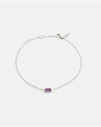 Kirstin Ash - Baguette Birthstone Bracelet February Amethyst