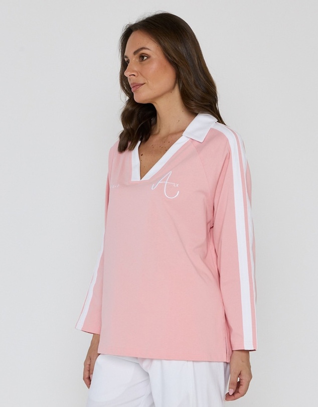 ALEXANDRA - Amour T-Shirt Pink/White