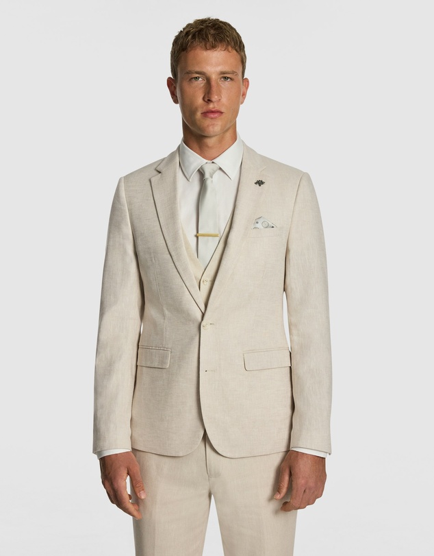yd. - Carter Stretch Linen Blend Slim Suit Jacket