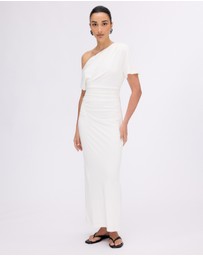 Minima Esenciales - Etta Jersey Off Shoulder Midi Dress