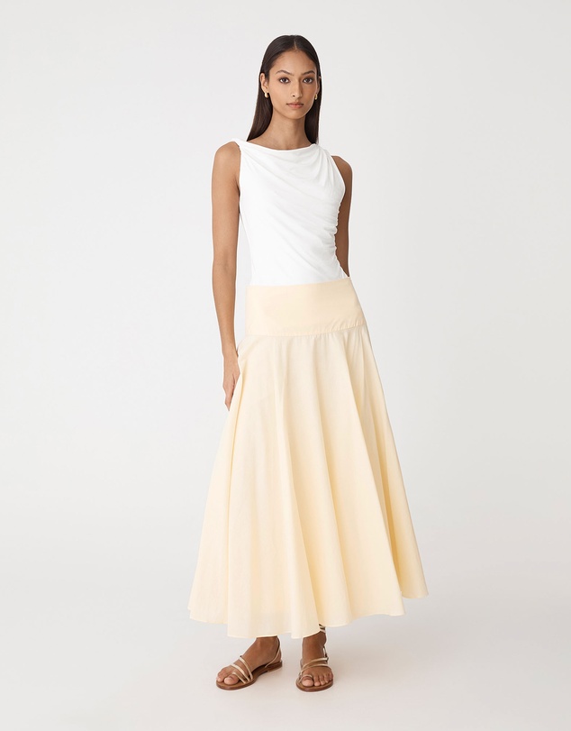 Forcast - Deb Cotton Midi Full Skirt