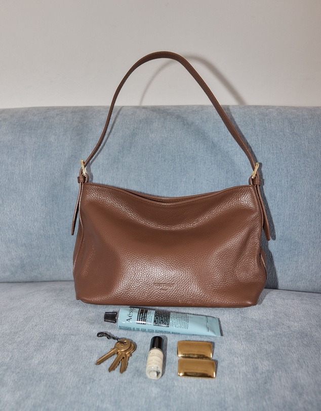 VESTIRSI - Eden Mocha Leather Shoulder Bag