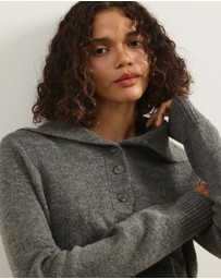 Atmos&Here - Kiera Knit Jumper with Wide Collar