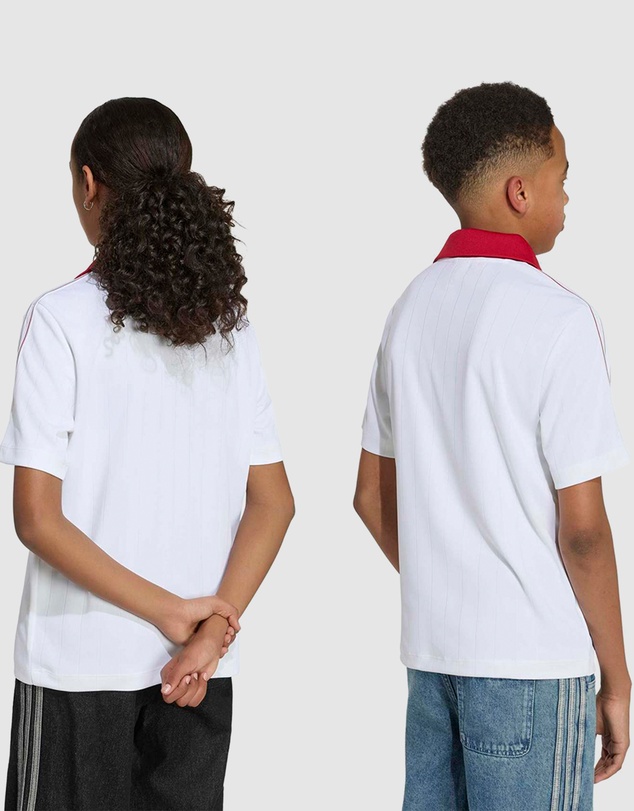 adidas Originals - Loose Pinstripe Polo Tee - Kids-Teens